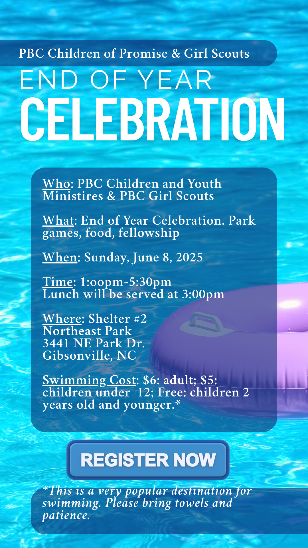 swimming pool flyer